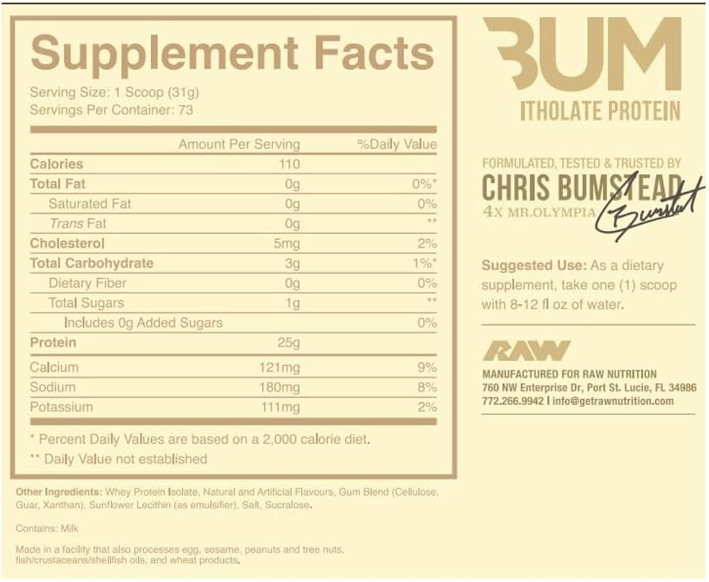 RAW Nutrition CBUM Itholate | Proteína Aislada