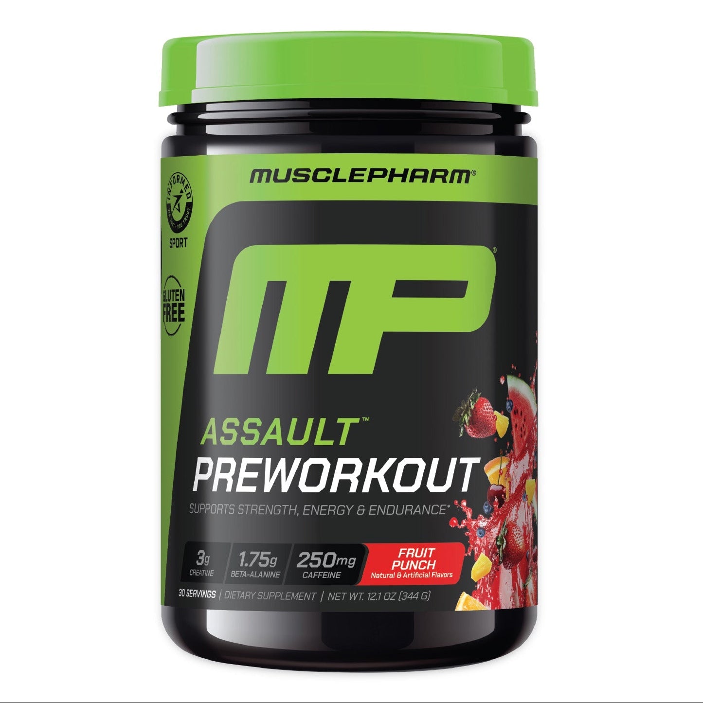MusclePharm Assault Fruit Punch - Foto oficial del bote