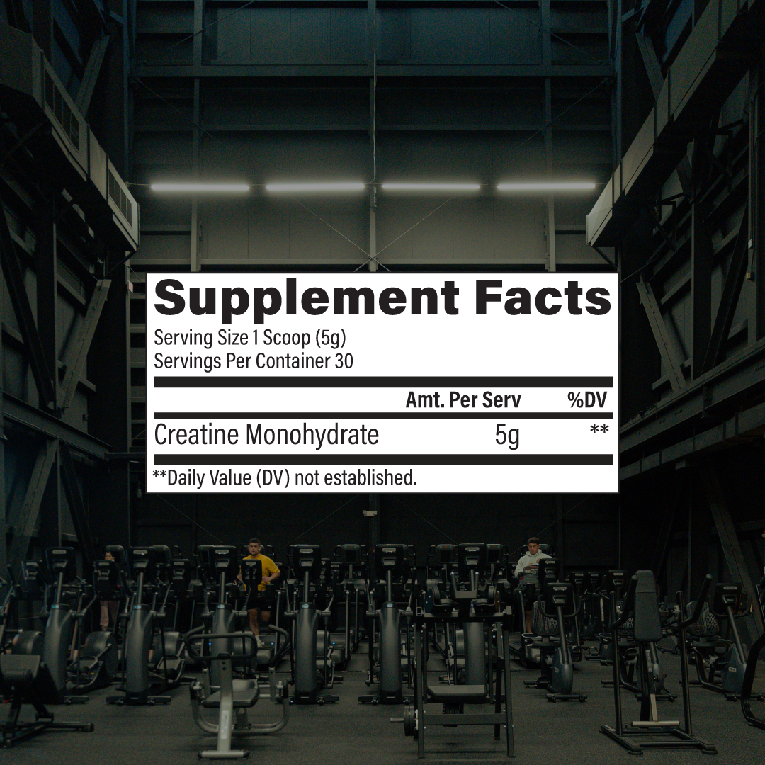 RAW Nutrition Creatina - Tabla de Supplement Facts oficial