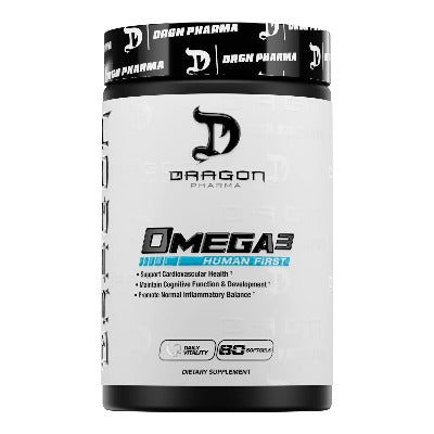 Envase de Dragon Pharma Omega 3 de 60 softgels