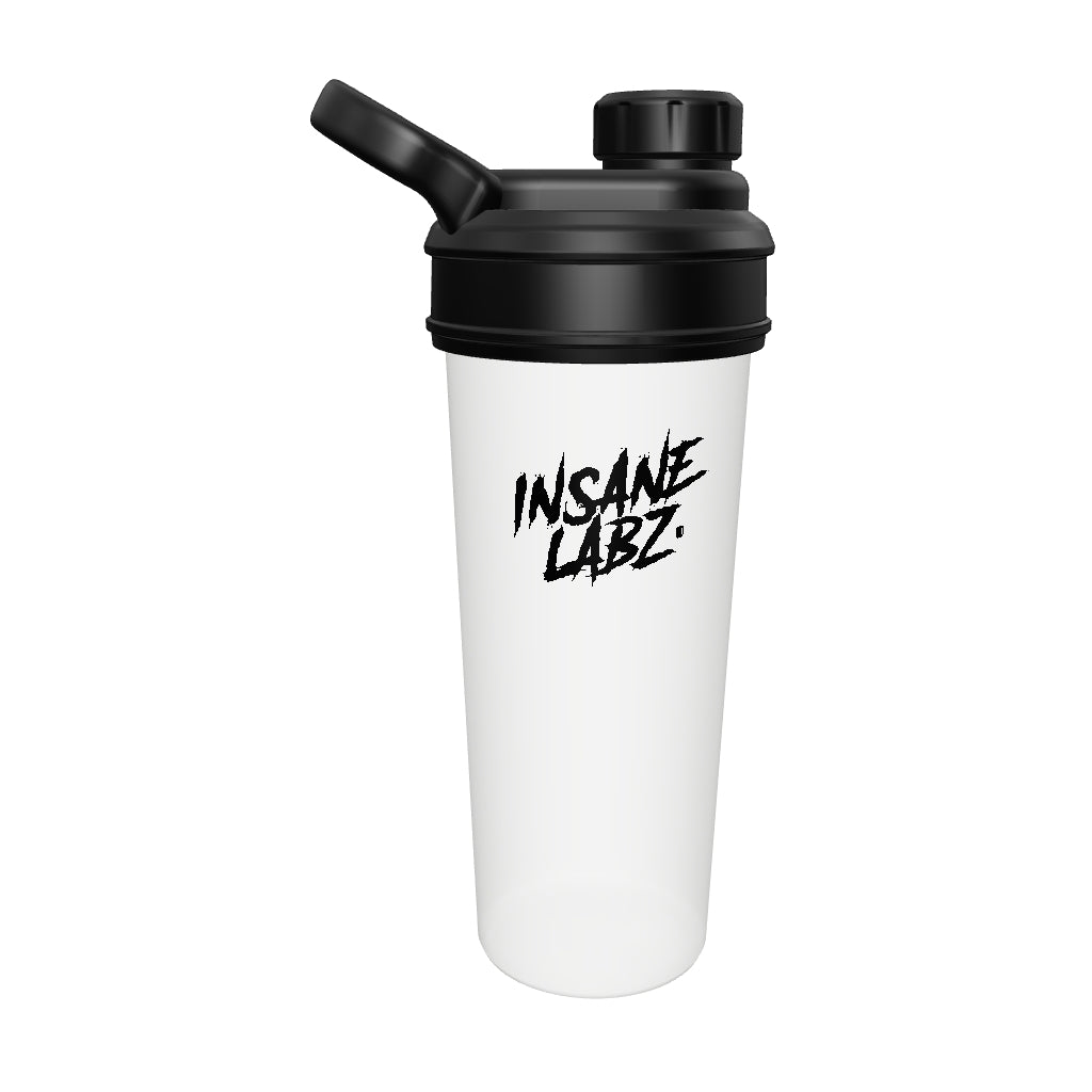 Modelo 3D del shaker Insane Labz translúcido de 700 ml para girarlo 360 grados