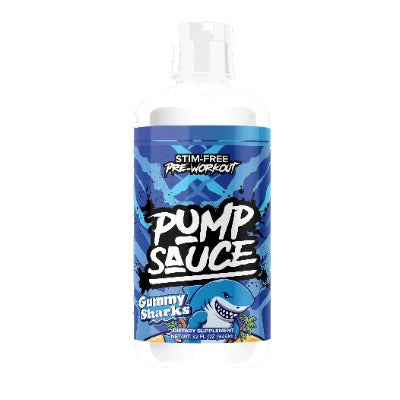 Envase de Pump Sauce pre entreno líquido sin estimulantes de 32 fl oz