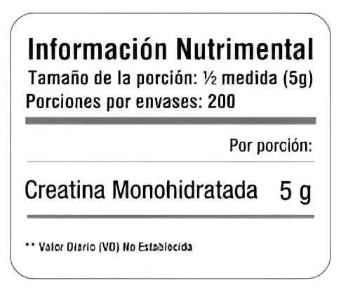 Envase blanco de plastico con tapa blanca y acentos amarillos de creatina monohidratada sd nutrition 1 kg